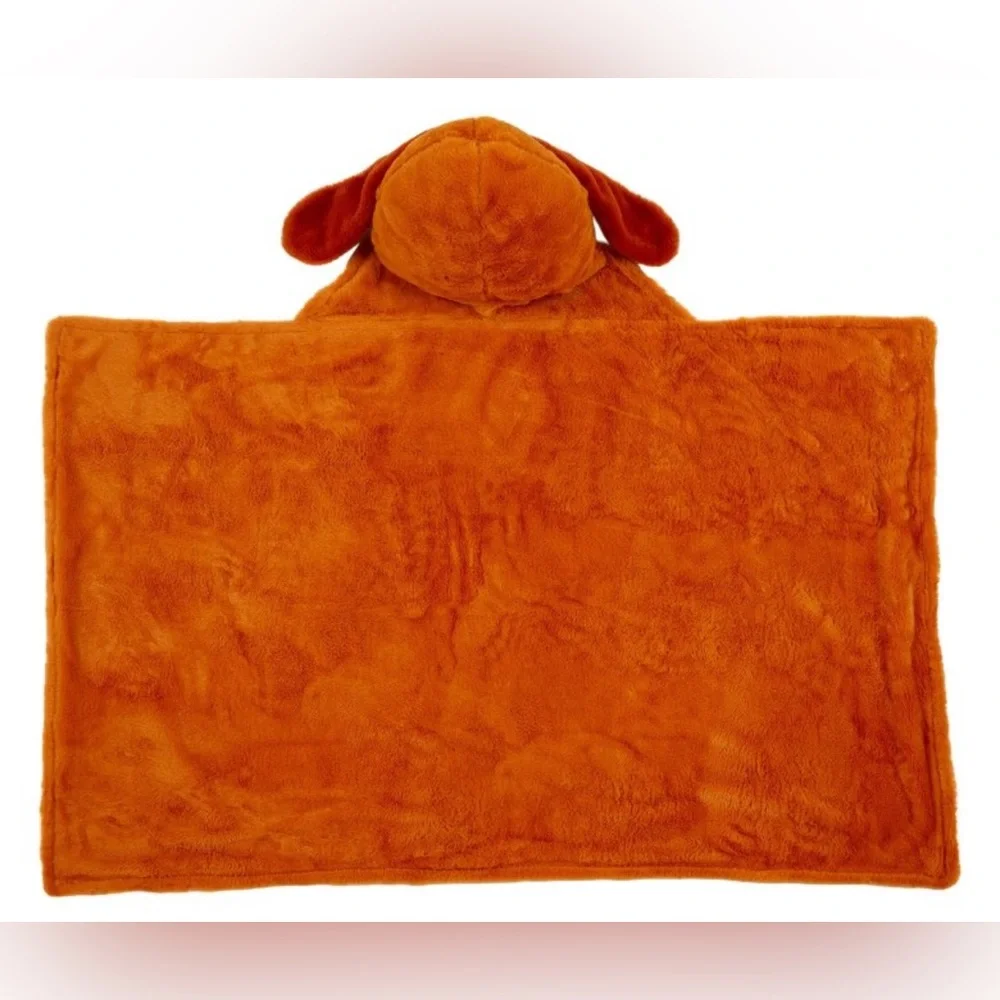 Dr. Seuss The Grinch-Max the Dog- Soft Brown Plush Hooded Blanket 30x50 in.